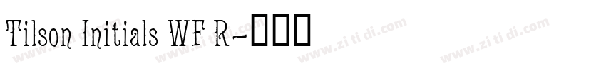 Tilson Initials WF R字体转换